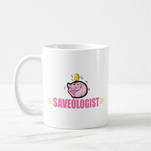 Funny Piggy Bank Kaffeetasse (Links)