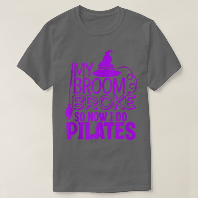 Funny Pilates Halloween Gym Eercise Witches Hat Br T-Shirt (Design vorne)