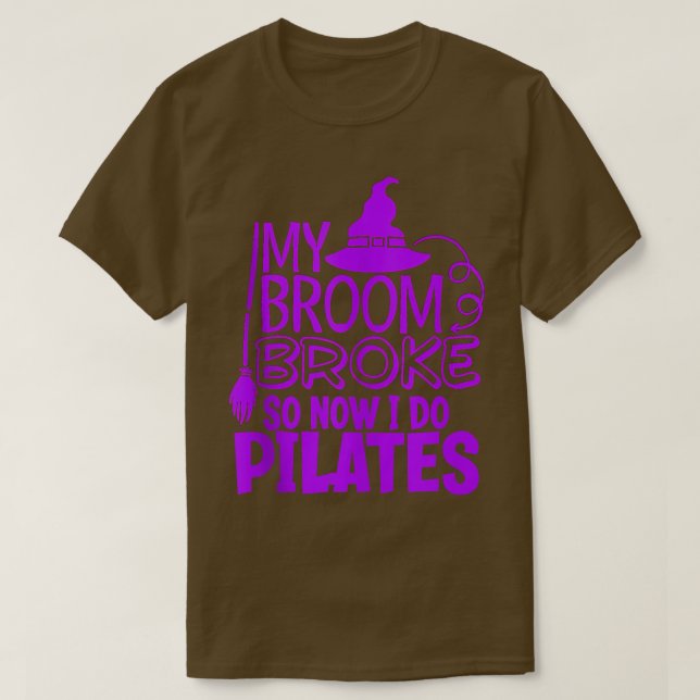 Funny Pilates Halloween Gym Übung Hexen Hat B T-Shirt (Design vorne)