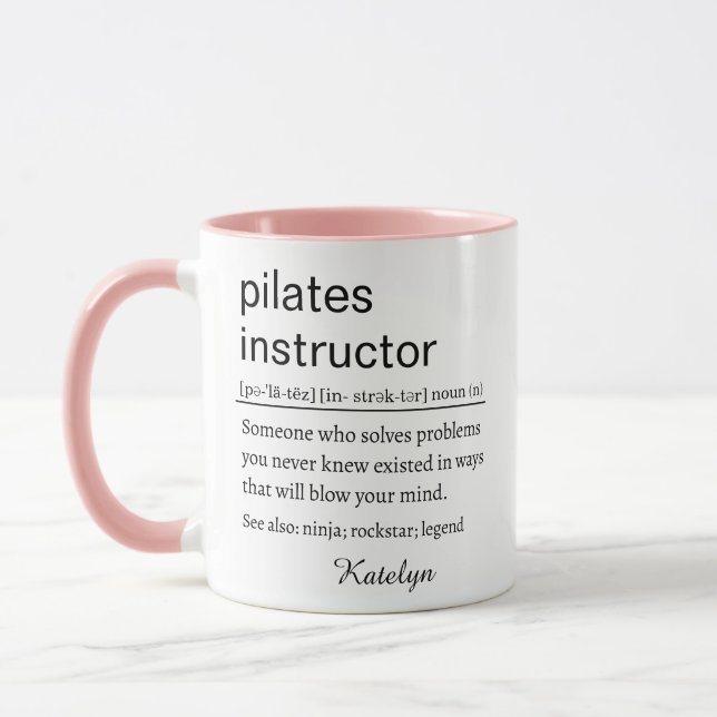 Funny Pilates Instructor Definition Tasse (Links)