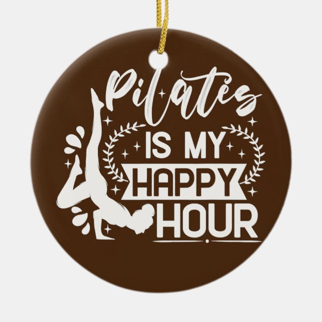 Funny Pilates Instructor Girl Funny Pilates Lover Keramik Ornament (Vorne)