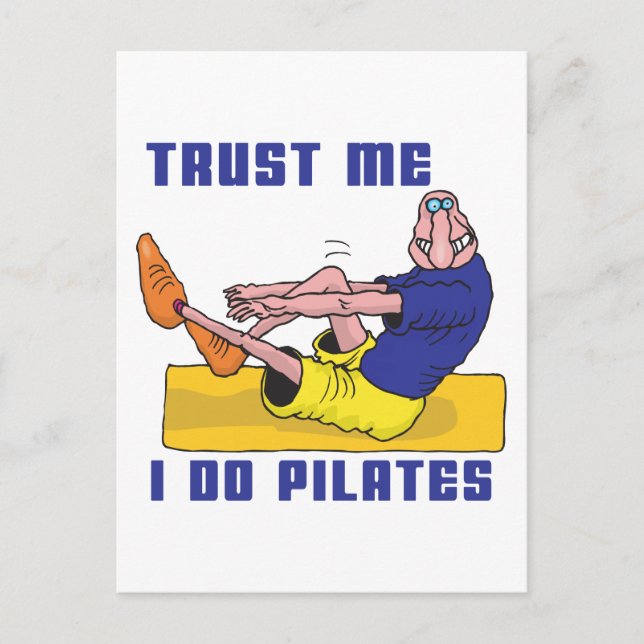 Funny Pilates Postkarte (Vorderseite)
