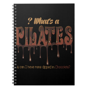 Funny Pilates tauchte in Schokolade Notizblock