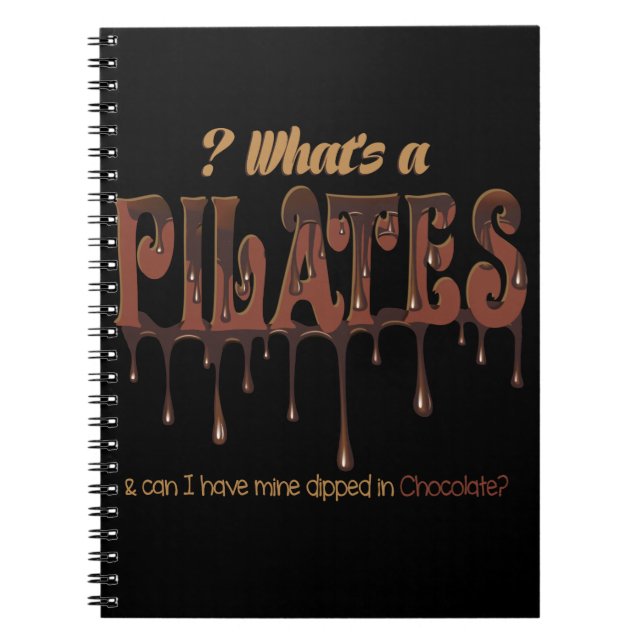 Funny Pilates tauchte in Schokolade Notizblock (Vorderseite)