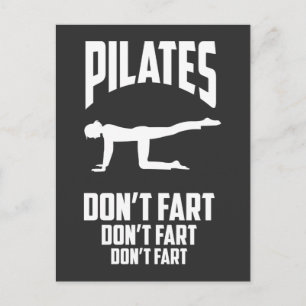 Funny Pilates Workout Furz Gym Übungswitz Postkarte