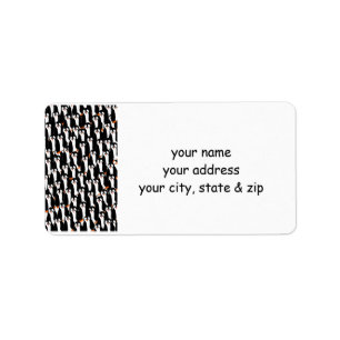 Funny Piles of Pinguins Adressaufkleber