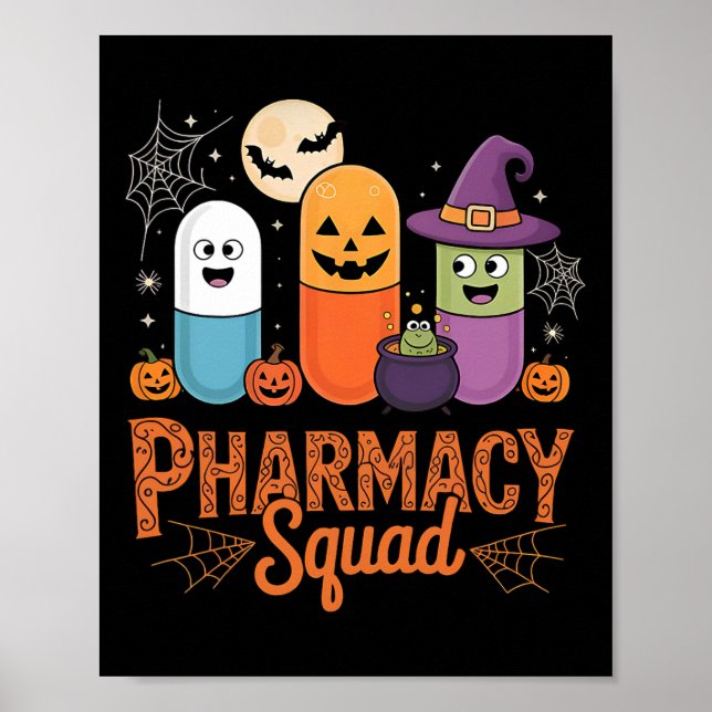 Funny Pills Pharmacy Pharmacist Squad Niedlich Hal Poster (Vorne)