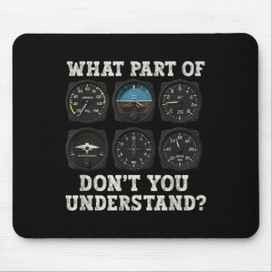 "Funny Pilot Art Men Women Aviation Airline Pilot Mousepad