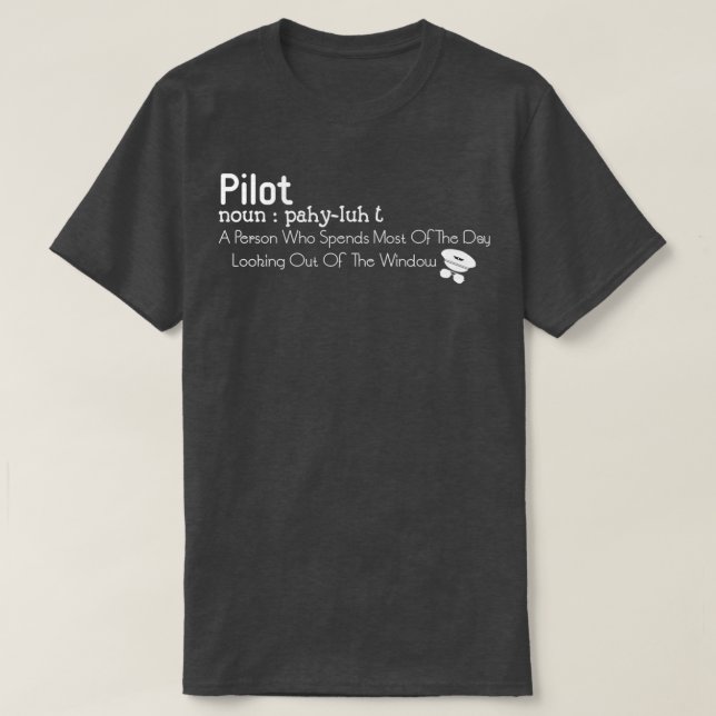 Funny Pilot Definition 5 T-Shirt (Design vorne)