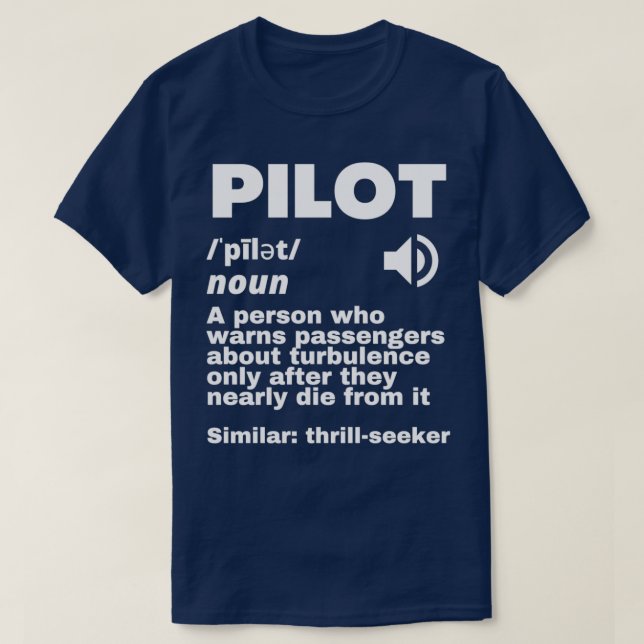 Funny Pilot - Definition Turbulenzen 2 T-Shirt (Design vorne)