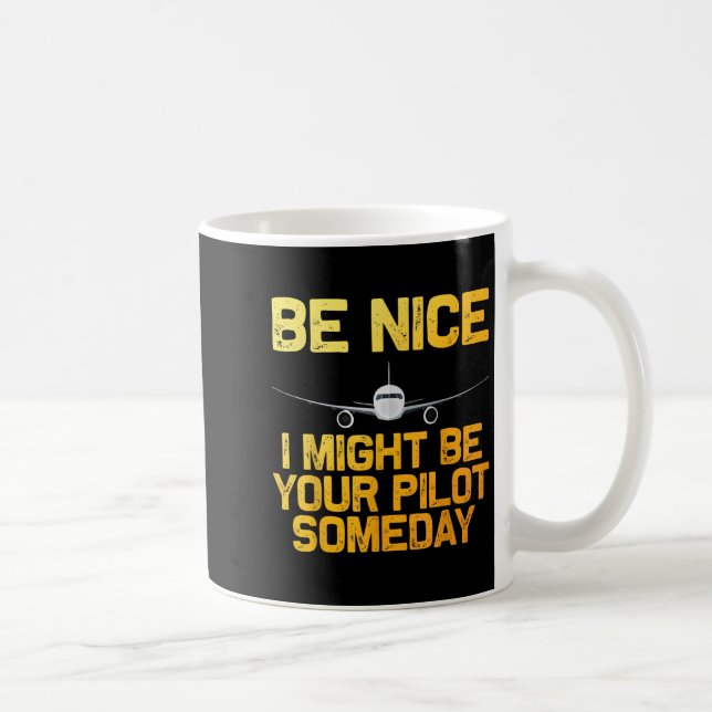 Funny Pilot Design Frauen Luftfahrzeug Kaffeetasse (Rechts)