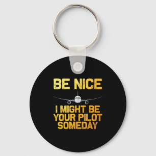 Funny Pilot Design Frauen Luftfahrzeug Schlüsselanhänger