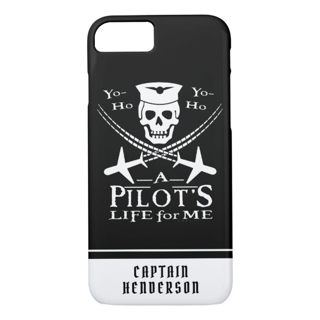 Funny Pilot Skull Airplanes Piraten Spaß| Zolltari Case-Mate iPhone Hülle (Rückseite)
