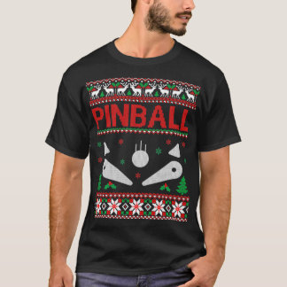 Funny Pinball Sport Lover Santa Ugly Pinball Chri T-Shirt