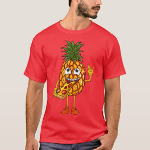 Funny Pineapa Eating Pizza T - Shirt
