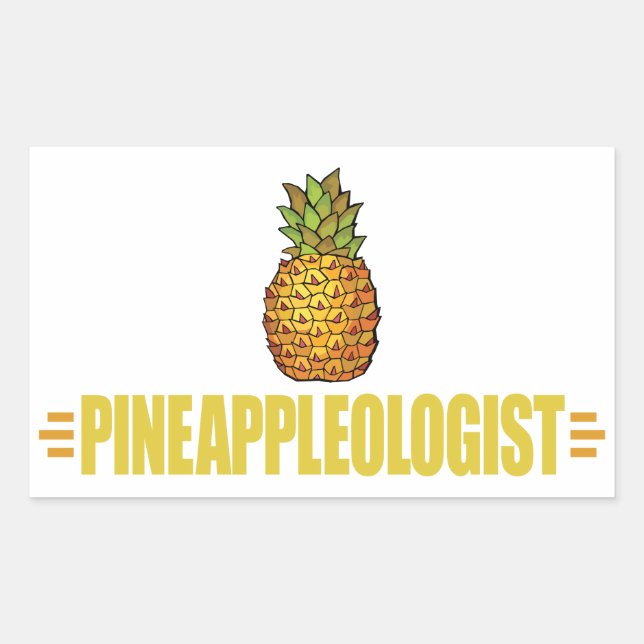 Funny Pineaple Lover Rechteckiger Aufkleber (Vorderseite)