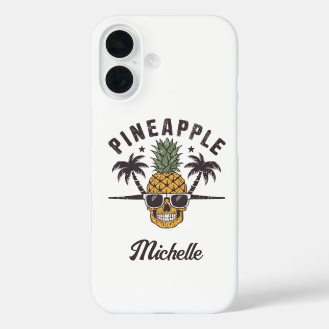 Funny Pineaple mit Sonnenbrille Personalisiert Case-Mate iPhone Hülle (Rückseite)