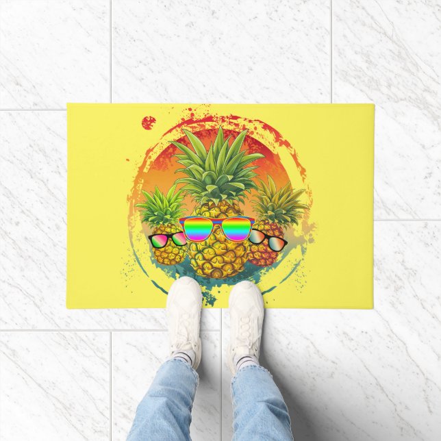 Funny Pineaple Summer Vibes Fußmatte (Indoor)