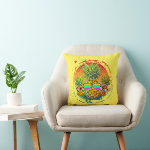 Funny Pineaple Summer Vibes Kissen