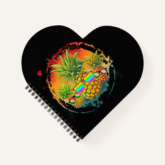 Funny Pineaple Summer Vibes Notizbuch (Vorderseite)