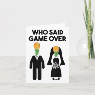 Funny Pineaple Swinger Geschenk Wedding Bride Groo Karte