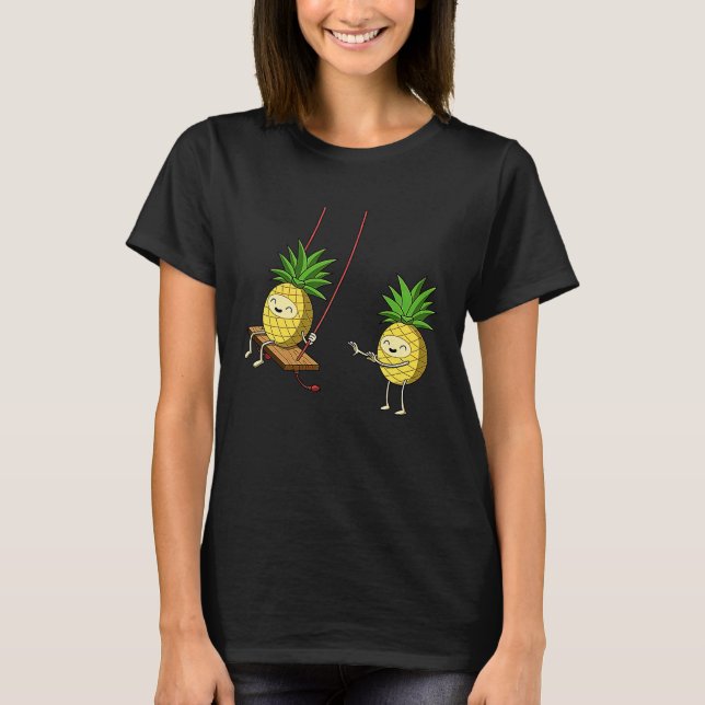 Funny Pineapples Swinging Lover Cute Swinger Men W T-Shirt (Vorderseite)