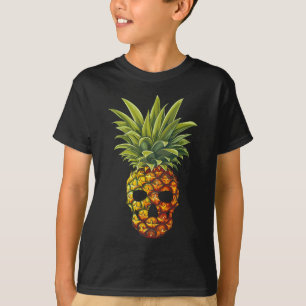 Funny Pineapse Fruit Skull T-Shirt