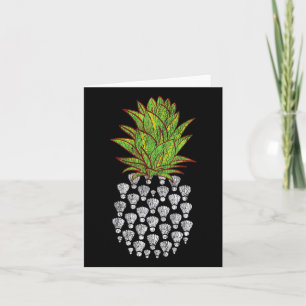 Funny Pineapse gestörte Design Badminton Sport Karte