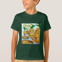 Funny Pineapse Pizza Cartoon
