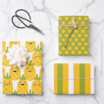 Funny Pineapse Wrapping Paper Set
