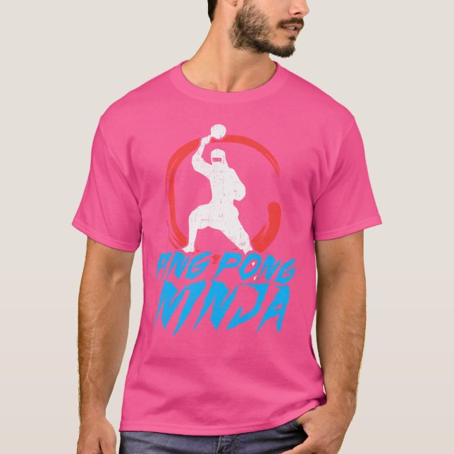 Funny Ping Pong Shirt  Ping Pong Ninja Fathers Day (Vorderseite)
