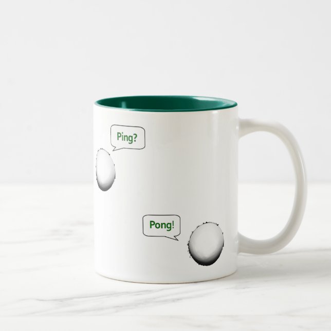 Funny Ping Pong Zweifarbige Tasse (Rechts)