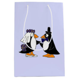 Funny Pinguin Bridge und Groom Gift Bag Mittlere Geschenktüte