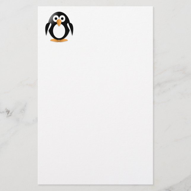 Funny Pinguin Briefpapier (Vorderseite)