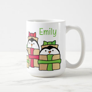 Funny Pinguin Cartoon für Kinder Kind Personalisie Kaffeetasse