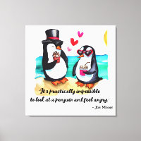 Funny Pinguin Couple, Tiere in Liebe