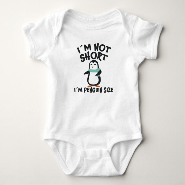 Funny Pinguin Fun Zitat Little Tiny Pinguins Gesch Baby Strampler (Vorderseite)