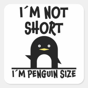 Funny Pinguin Fun Zitat Little Tiny Pinguins Gesch Quadratischer Aufkleber