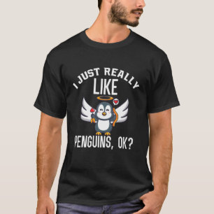 Funny Pinguin Geschenk ich einfach wirklich wie Pi T-Shirt