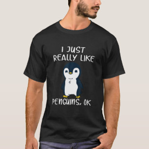 Funny Pinguin Geschenk ich einfach wirklich wie Pi T-Shirt
