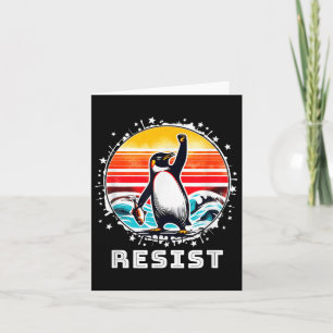 Funny Pinguin Resist Pinguine Protest gegen Tari Karte