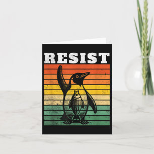 Funny Pinguin Resist Pinguine Protest gegen Tari Karte