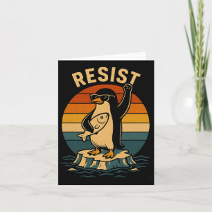 Funny Pinguin Resist Pinguine Protest gegen Tari Karte
