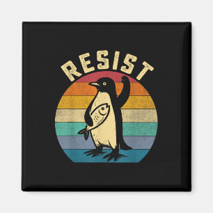 Funny Pinguin Resist Pinguine Protest gegen Tari Magnet