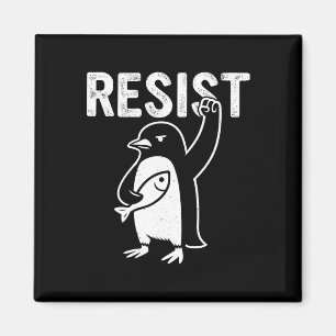 Funny Pinguin Resist Pinguine Protest gegen Tari Magnet