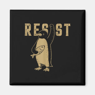 Funny Pinguin Resist Pinguine Protest gegen Tari Magnet