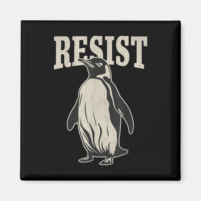 Funny Pinguin Resist Pinguine Protest gegen Tari Magnet (Vorne)