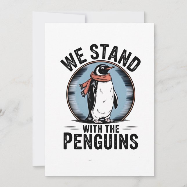 Funny Pinguin Resist Protest gegen Tarrifs Ankündigung (Vorderseite)