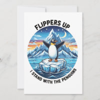 Funny Pinguin Resist Protest gegen Tarrifs