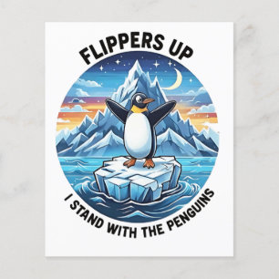 Funny Pinguin Resist Protest gegen Tarrifs Flyer
